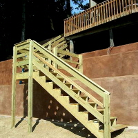 Retaining wall after repairs